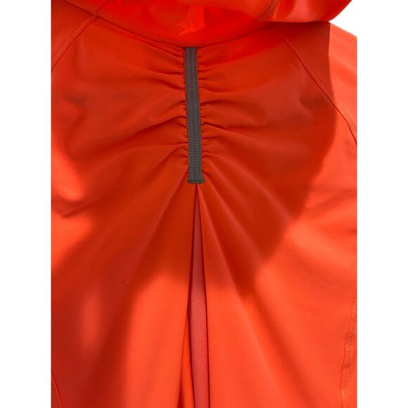 Lululemon Women’s Long Sleeve Hooded 1/2 Zip Popover Jacket Neon Coral Size 4 - Picture 7 of 9